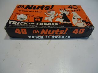 Oh Henry Oh Nuts Halloween vtg display candy bar box Trick or treat 2