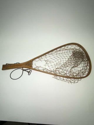 Vintage Jim Haney Stream Wood Fly Fishing Net Fishing,  Display Or Cabin Decor