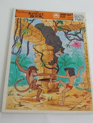 Vintage Walt Disney The Jungle Book Frame Tray Puzzle Special Edition 36570 Pmd