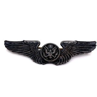 Vtg Estate Wwii Us Army Air Force Aircrew Sterling Silver 3” Wings 18
