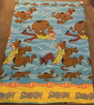 Vintage 1998 Dan River Scooby - Doo & Gang Twin Size Bed Comforter 62 X 86