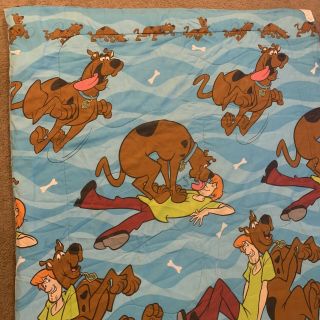 Vintage 1998 Dan River Scooby - Doo & Gang Twin Size Bed Comforter 62 X 86 2