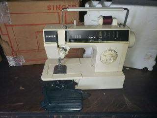 Vintage Singer Model 6212c Heavy Duty Sewing Machine W/ Foot Pedal Cord