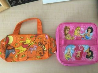 2 Disney Princess Winnie The Pooh Lunch Insulated Bag