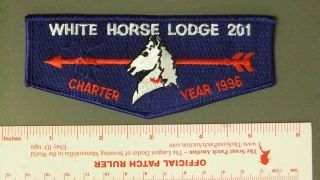 Boy Scout Oa 201 White Horese First Flap 4156hh