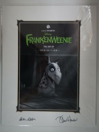 The Art Of Frankenweenie Exhibition Print Signed Don Hahn Allison Abbate