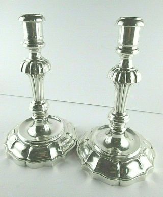 Ornate Sterling Silver Candlesticks,  Made For Tiffany & Co.