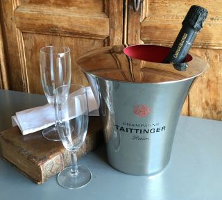 " Taittinger” Champagne Cooler,  Wine Cooler,  Ice Bucket With Lid,
