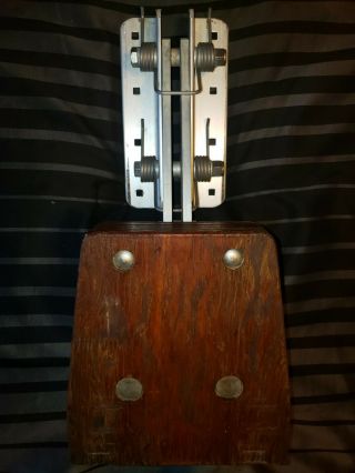 Vintage Wood Block Outboard Motor Mount Kicker Bracket Full Functioning