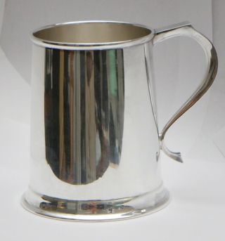 Antique Silver PINT Beer Mug Sheffield Sterling Silver Tankard 2