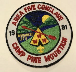 1981 Oa Conclave Jacket Patch 273 Host Georgia Area 5 Mc8