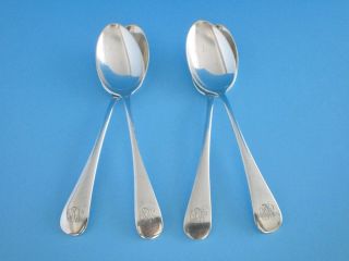 Set Of 4,  Birks Canada Old English Sterling Silver Dessert Spoon