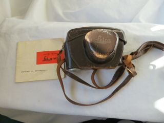 Vintage Brown Leather Case Ernst Leitz Wetzlar / Leica Camera M2 M3