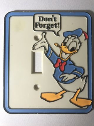 Vintage Walt Disney Donald Duck Light Switch Cover