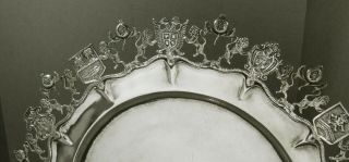 Columbian Silver Heraldic Tray  SIGNED - HAND CRAFTED 3