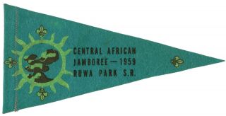 Central African Jamboree 1959 Ruwa Park S.  R.  (pennant) - Scout Badge