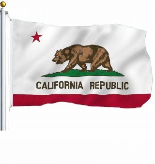 3’x5 Polyester California State Flag Ca Usa Bear Republic Outdoor Banner