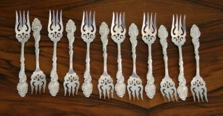 Antique Silver Plated 1847 Rogers Brothers Set Of 12 Salad Forks Columbia 1893