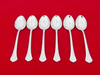 Set Of 6 Reed & Barton Sterling Silver 18th Century Place Soup Spoons Hn - 39