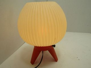 Old Vintage Retro Mid - Century Plastic Table Lamp Light