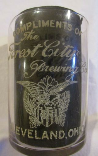 Forest City Beer - Pre - Prohibition Shell Glass From Cleveland,  Ohio