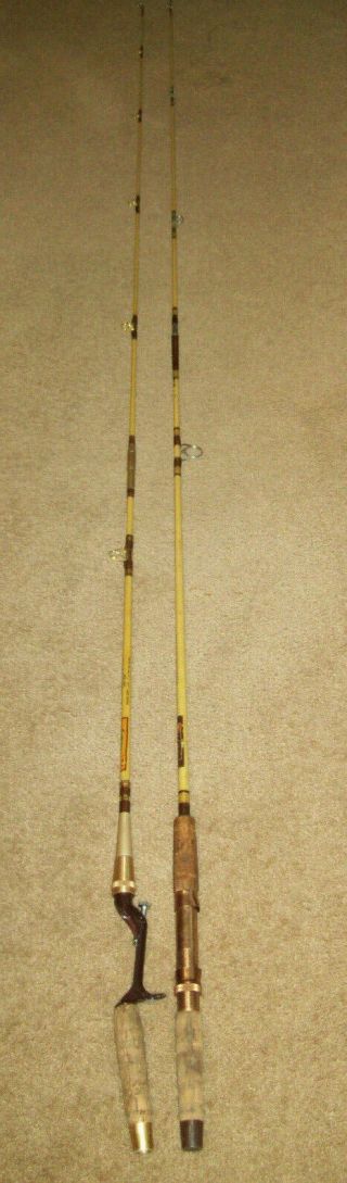 Two Vintage Ted Williams Fishing Rods Sears Roebuck Usa 7 
