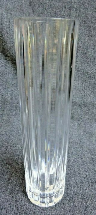 Vintage Signed Baccarat France 7 " Crystal Art Glass Harmonie Bud Flower Vase