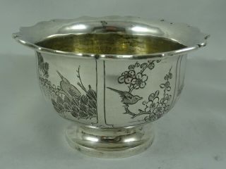 Chinese Export Solid Silver Bowl,  C1890,  160gm