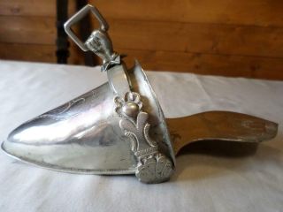Elegant Antique South American Hand Engraved Silver Side Saddle Stirrup/slipper