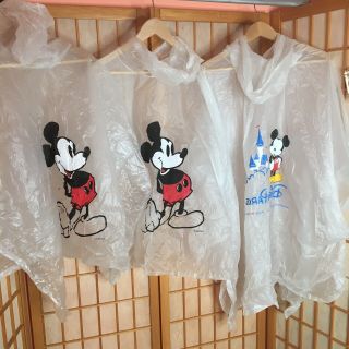 3 Disney Parks Mickey Mouse Clear Rain Ponchos W Hood