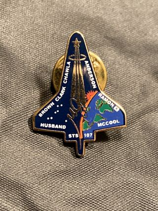 Nasa Sts - 107 Space Shuttle Columbia Final Flight Mission Loss Memorial Pin Badge