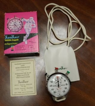 T45 Made In Germany Hanhart Lever 7 Jewels Vintage Mechanical Wind Up Stopwatch
