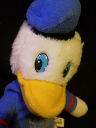 Vintage Disney Knickerbocker Donald Duck " You Quack Me Up " Stuffed Animal Plush