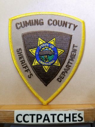 Cuming County,  Nebraska Sheriff (police) Shoulder Patch Ne