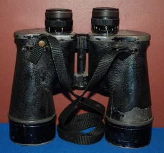 Vintage Us Navy Bu Ships Mark 32 Mod 1 7x50 Binoculars With Canvas Straps 110