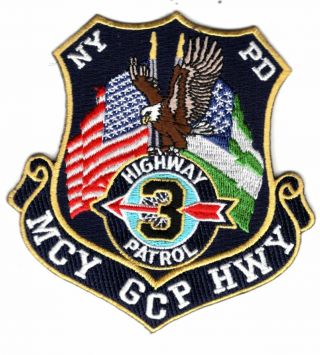 Police Patch Nypd York City Highway Motorcycle Patrol 3 Grand Central Pkwy.