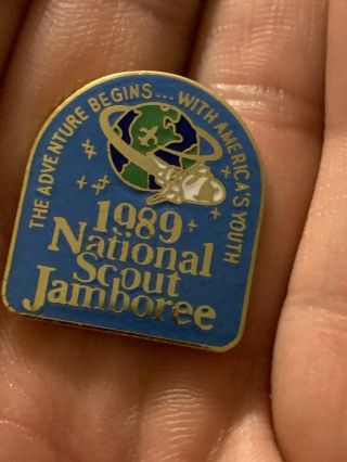 Vintage 1989 National Scout Jamboree Lapel Pin Hat Pin Pushback Pin Csp Bsa