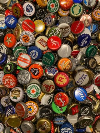 1000,  Assorted (70,  Different) Beer Bottle Caps Many Colors J