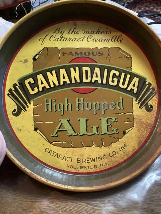 Beer Tray Canandaigua Cataract Brewing Rochester Ny