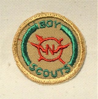 Boy Scout Air Navigator Proficiency Award Badge Tan Cloth Troop Hard To Find