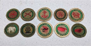 RED ANCHOR Boy Scout Proficiency Award Badge Tan Cloth Troop Large Size 3