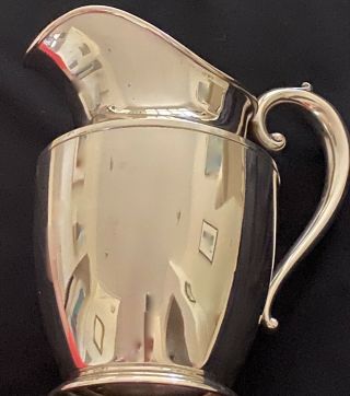 Wallace Antique Sterling Silver Water Pitcher 612 Gms No Monogram 4.  5 Pints 201