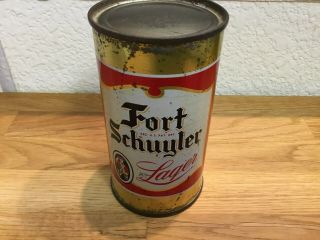 Fort Schuyler Beer (64 - 30) Empty Flat Top Beer Can,  Fort Schuyler,  Utica,  Ny