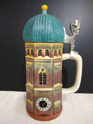 Vintage Gerz Ceramic Stein Munich Germany Cathedral Tower Frauenkirche