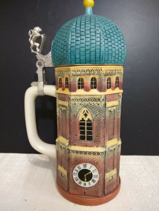 Vintage Gerz Ceramic STEIN Munich Germany Cathedral Tower FRAUENKIRCHE 2
