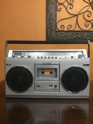 Vintage Sony Cfs - 45 Fm/am Stereo Cassette Recorder Boombox Completely