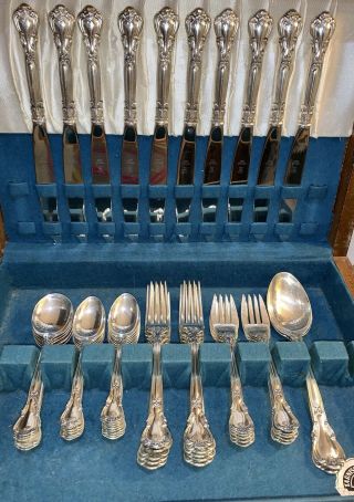 Sterling Silver Gorham Chantilly Flatware 54 Piece Set Fork Serving Spoon Knife
