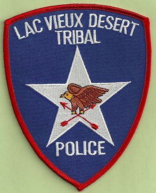Lac Vieux Desert Chippewa Indian Tribal Police Shoulder Patch