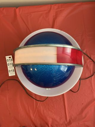 Vintage Schlitz beer Blue Red White Rotating globe sign 1961 3
