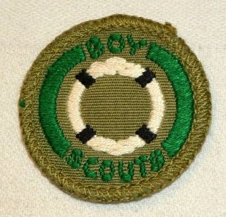 Life Preserver Boy Scout Rescuer Proficiency Award Badge White Back Troop Large